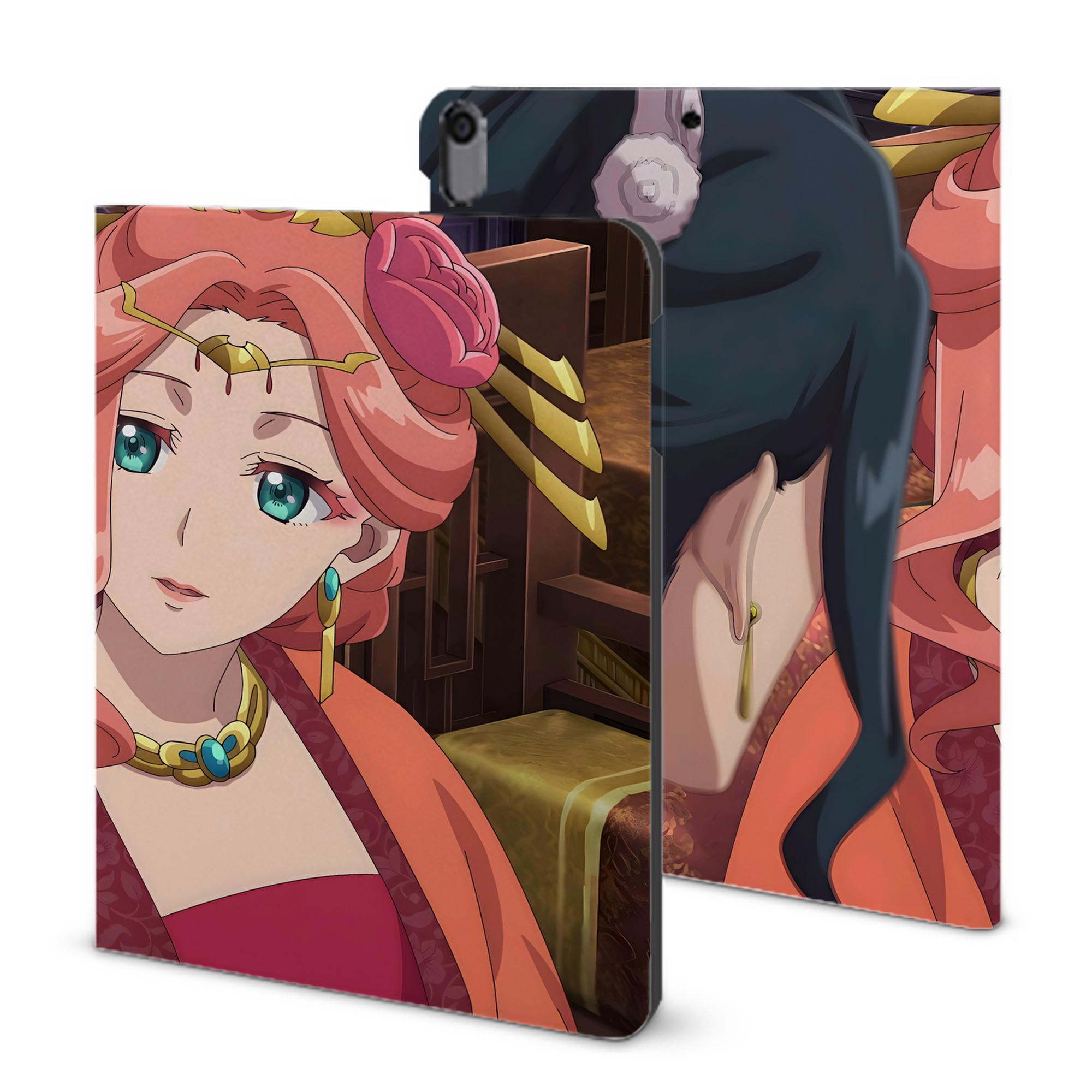 （画像用） 薬屋のひとりごと The Apothecary Diaries IPad ケース ブック型 PUレザー TPU 耐衝撃 軽量 薄型 ペン収納なし 全面保護 IPad 各モデル対応
